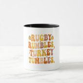 Mug Rugby Rumbles Turquie Tumbles Drôle Thanksgiving (Centre)