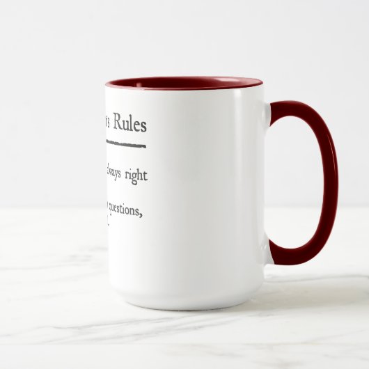 Mug Rules de capitaine (Droite)
