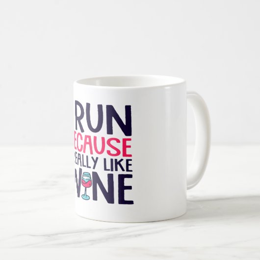 Mug Run Wine (Devant droit)