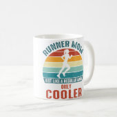 Mug Runner Mom Cool Running Girl Future Marathon Mothe (Devant droit)