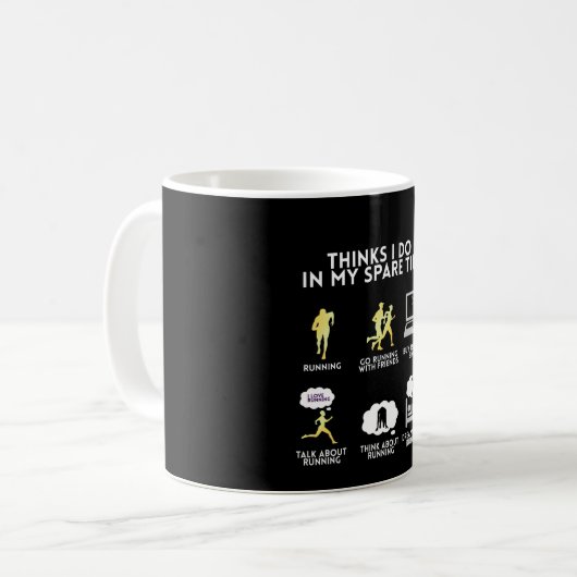 Mug Runner Runner Marathon drôle idée cadeau (Devant gauche)