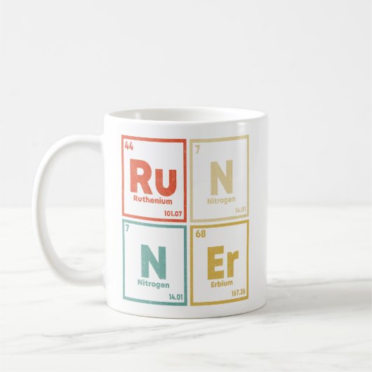 Mug Runner Table Périodique Marathon Runners Science (Gauche)