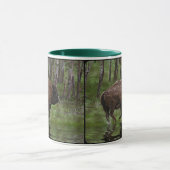 Mug Running Buffalo & Forest, Bison-lover's Design (Centre)