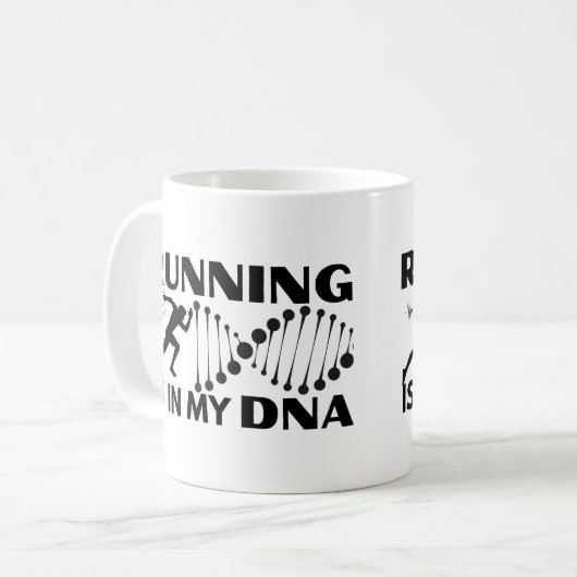 Mug Running Est Dans Mon ADN (Devant gauche)