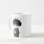 Mug Running on 1 Percent Relatable Chibi Coffee Illust (Devant gauche)