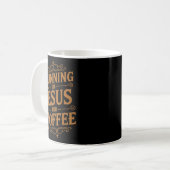 Mug Running On Jesus And Coffee Funny Faith And Caffei (Devant gauche)