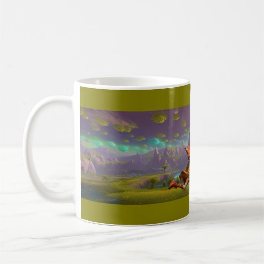 Mug Running with a flower (Gauche)