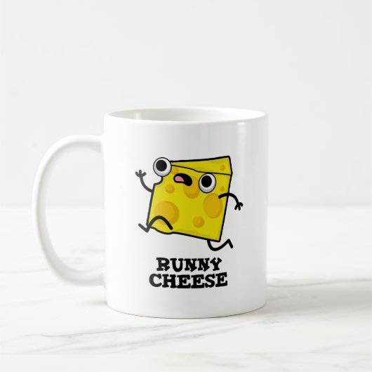 Mug Runny Cheese Funny Food Pun (Gauche)