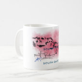 Mug Rushmore South Dacota National Memorial Drawing Co (Devant gauche)