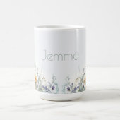 Mug Russe Boho Fleurs sauvages d'aquarelle (Centre)