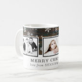 Mug Russe Bois Joyeux Noël Photo de famille (Devant gauche)