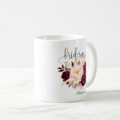Mug Russe Floral Bridesmaid Mariage (Devant droit)