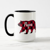 Mug Russe Papa Bear Red Buffalo Plaid Musique (Gauche)