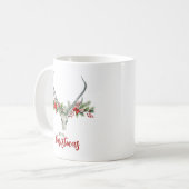 Mug Russe Pays Reindeer Crâne & Garland Noël (Devant gauche)