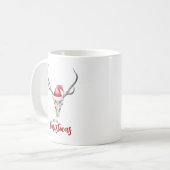 Mug Russe Pays Reindeer Crâne Santa Hat Noël (Devant gauche)