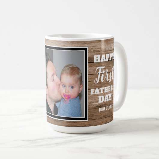 Mug Russe Première Fête des pères Meilleur père jamais (Devant droit)