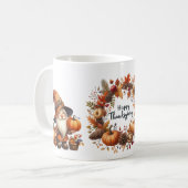 Mug Russe Thanksgiving Citrouille Aquarelle Automne (Devant gauche)