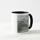 Mug Russie centrale neigeuse et brumeuse montrant Ob R (Devant droit)