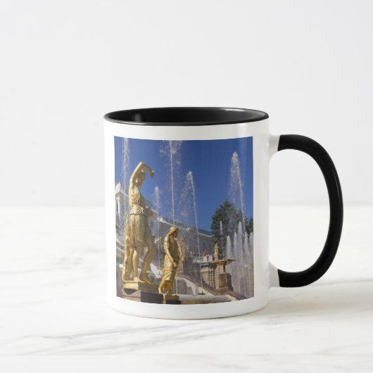 Mug Russie, Saint-Pétersbourg, Statues dorées dans le (Droite)