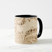 Mug Rustic Antique Musical Notes (Devant droit)