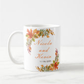Mug Rustic Autumn Fall Leaves Wedding (Gauche)
