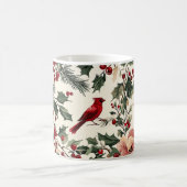 Mug Rustic Bird et Poinsettia Motif de Noël (14) (Centre)