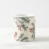 Mug Rustic Bird et Poinsettia Motif de Noël (17) (Centre)