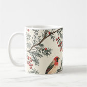 Mug Rustic Bird et Poinsettia Motif de Noël (17) (Gauche)