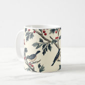 Mug Rustic Bird et Poinsettia Motif de Noël (19) (Devant gauche)