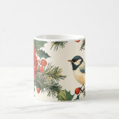 Mug Rustic Bird et Poinsettia Motif de Noël (9) (Centre)