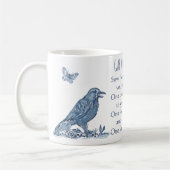 Mug Rustic Blue Gardener poème Rabbit Crow Vintage (Gauche)