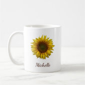 Mug Rustic Boho Sunflower Botanical Personalized (Gauche)