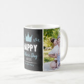 Mug Rustic Chalkboard Deux Photo Blue Fête des pères M (Devant droit)