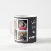 Mug Rustic Chalkboard Love You Poppy 8 Photo Collage (Devant gauche)