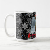 Mug Rustic Christmas moose winter woodland forest snow (Gauche)