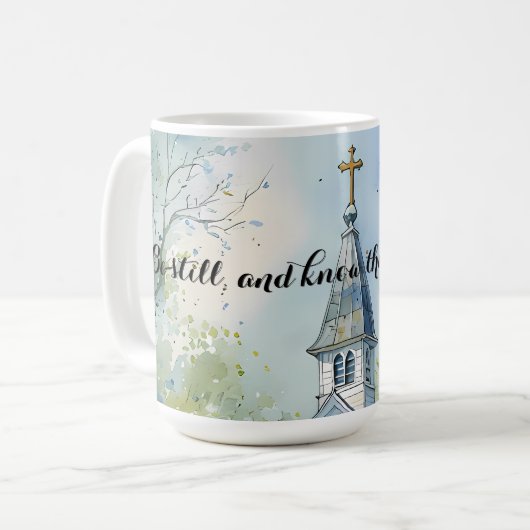Mug Rustic Church Path in Wildflower Meadow Editable (Devant gauche)