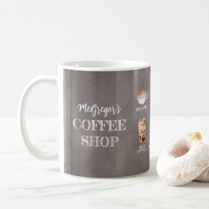 Mug Rustic Coffee Shop Famille ou affaires Brown