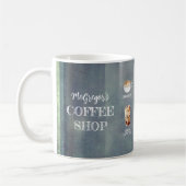 Mug Rustic Coffee Shop Famille ou Business Green (Gauche)