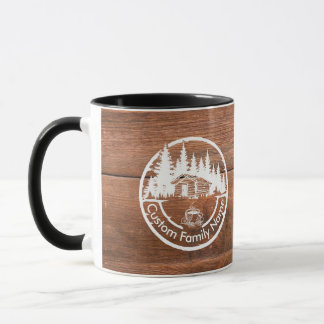Mug Rustic Cottage Cabin Barn | Custom Family Name