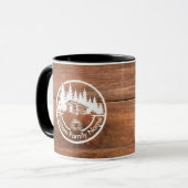 Mug Rustic Cottage Cabin Barn | Custom Family Name (Devant gauche)
