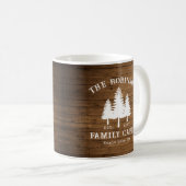 Mug Rustic Country Famille Cabines Arbres Bois Planche (Devant droit)