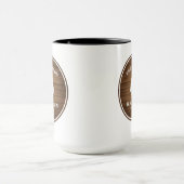 Mug Rustic Country Famille Cabines Arbres Bois Planche (Centre)