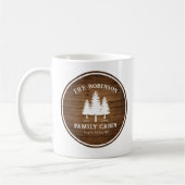 Mug Rustic Country Famille Cabines Arbres Bois Planche (Gauche)