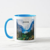 Mug Rustic Country Mountains Nature Scène Photographie (Gauche)
