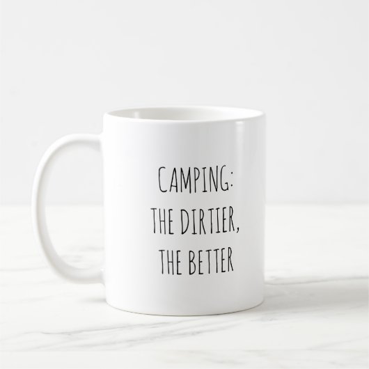 Mug Rustic Cute Camping Mème Drôle Humour Citation (Gauche)