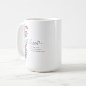 Mug Rustic Delicate Acrylic Wildflower Personalized (Devant gauche)