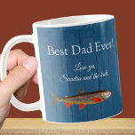 Mug Rustic Fisherman Navy Blue Best Dad Ever Fish<br><div class="desc">Rustic Fisherman Navy Blue Best Dad Ever Fish theme country  Best Dom Ever Coffee Mug. Perfect for this year's Father's Day.</div>