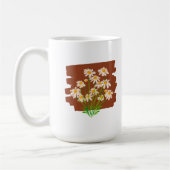 Mug Rustic floral design on brown background (Gauche)