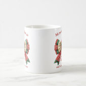 Mug Rustic funny Christmas bow with elves hat (Centre)