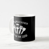Mug Rustic Funny Grilling Cadeaux Hommes : Le Grillfat (Devant gauche)